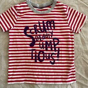 Striped Red and White Kids T-Shirt